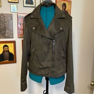 Banana Republic faux suede Moto jacket